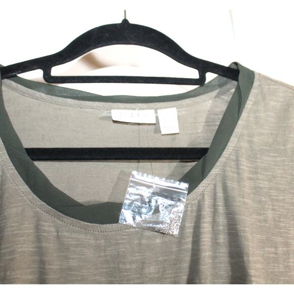 LOGO Lori Goldstein Green Cotton Tank Dress w/ Beading sz 3X NWOT - Picture 4 of 4